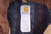 Carhartt Logo Patch Tan Blanket Lined Chore Jacket - Jacket - Thrifted Threads
