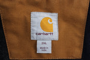 Carhartt Logo Patch Tan Blanket Lined Detroit Jacket - ThriftedThreads.com