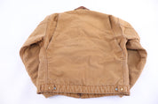 Carhartt Logo Patch Tan Blanket Lined Detroit Jacket - Jacket - Thrifted Threads