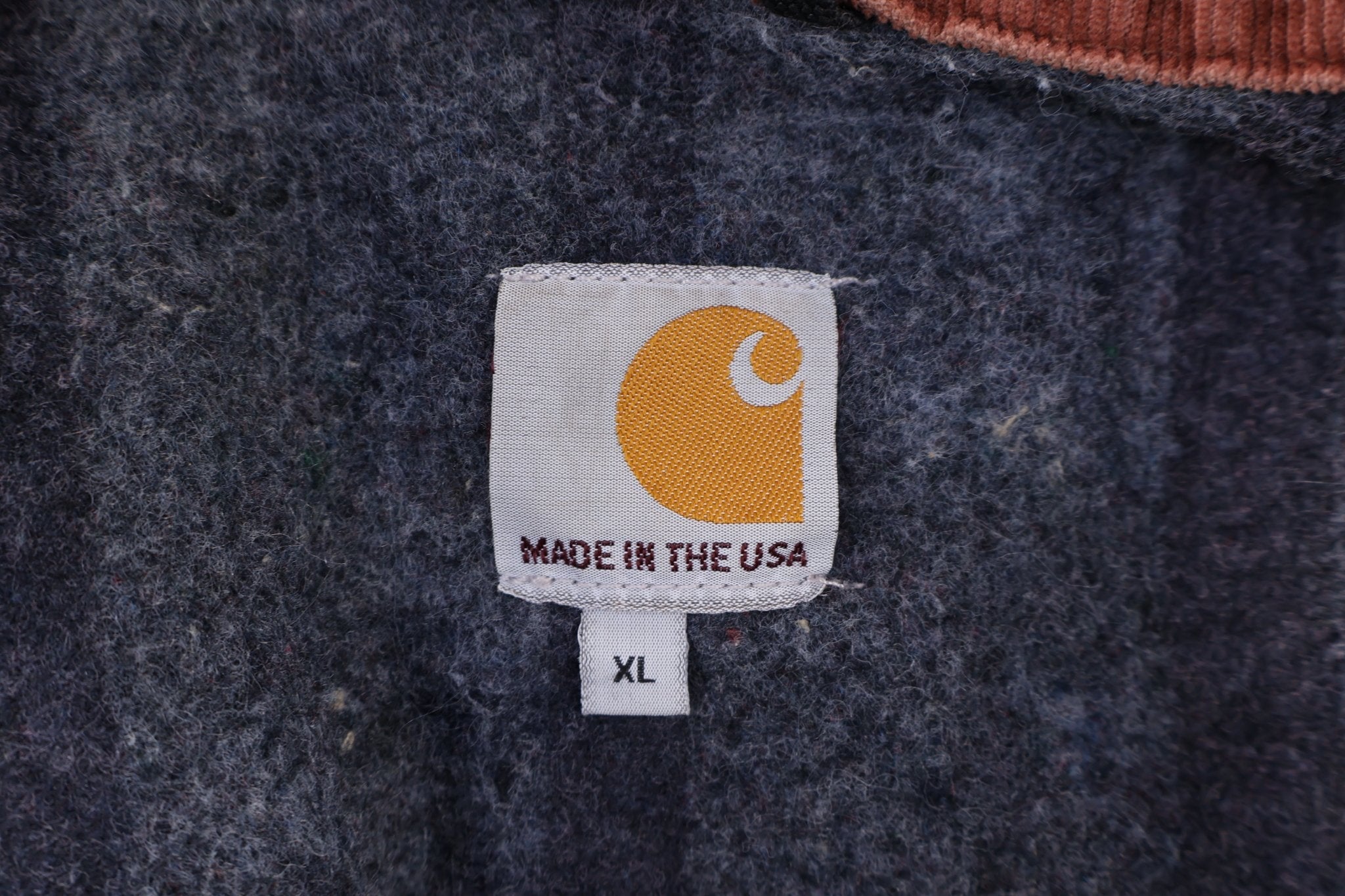 Carhartt Logo Patch Tan Blanket Lined Detroit Jacket - jacket - Thrifted Threads