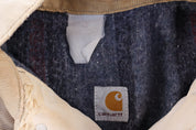 Carhartt Logo Patch Tan Blanket Lined Trucker Jacket - Jacket - Thrifted Threads