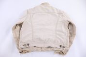 Carhartt Logo Patch Tan Blanket Lined Trucker Jacket - Jacket - Thrifted Threads