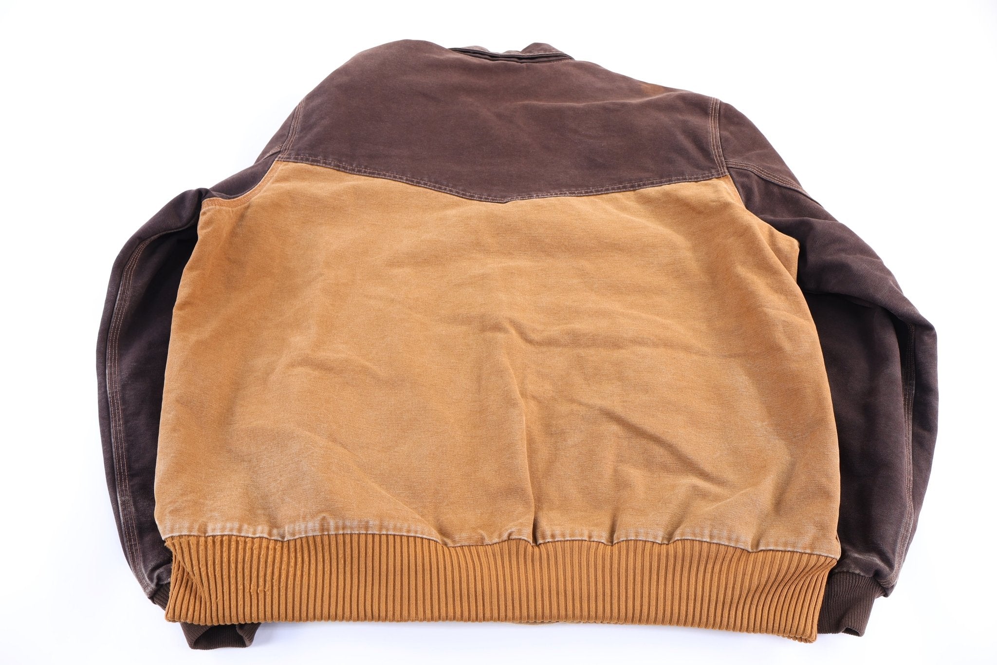 Carhartt Logo Patch Tan & Brown Santa Fe Jacket - Jacket - Thrifted Threads
