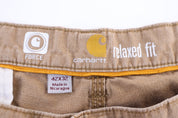 Carhartt Logo Patch Tan Cargo Pants - Pants - Thrifted Threads