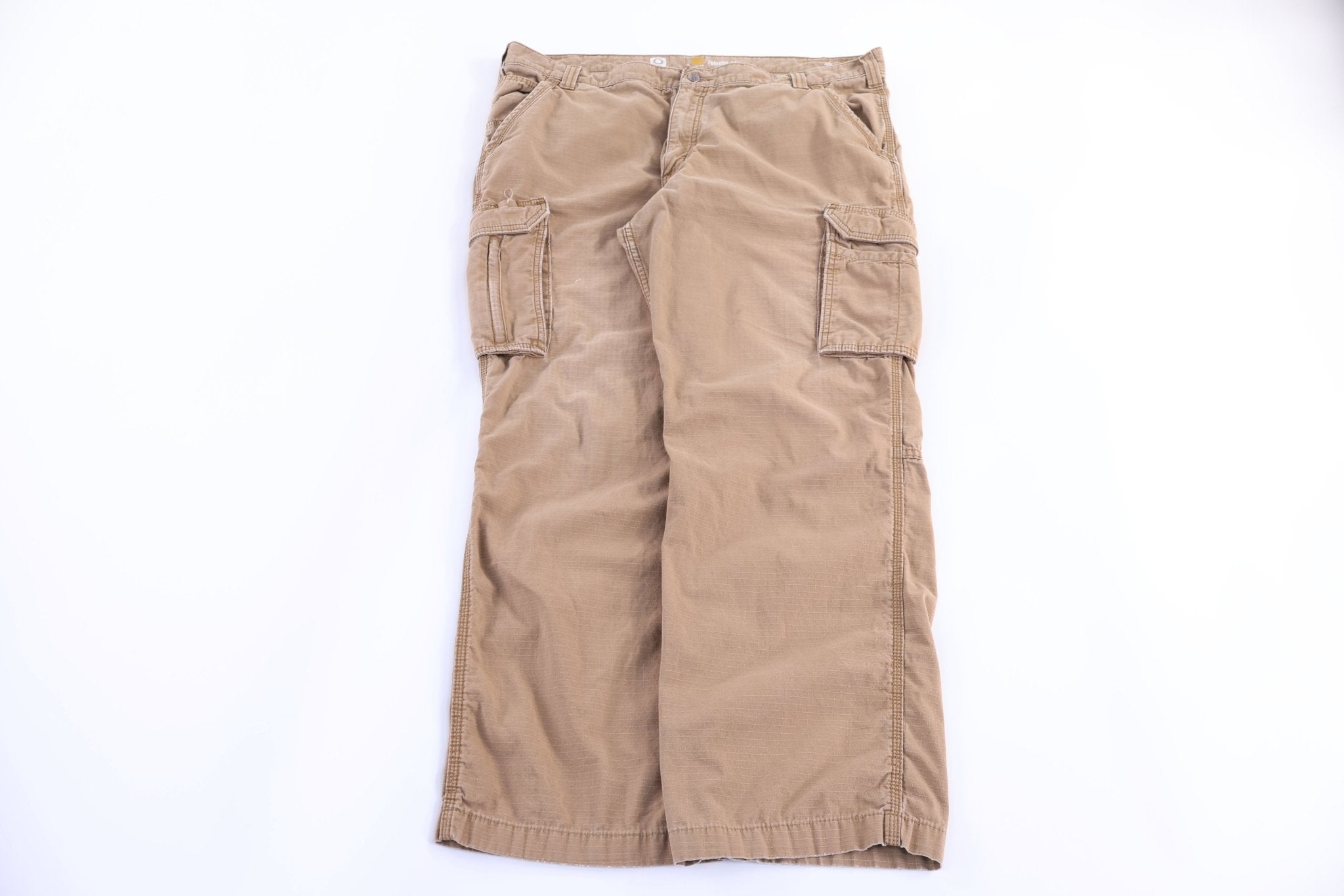 Carhartt Logo Patch Tan Cargo Pants - Pants - Thrifted Threads