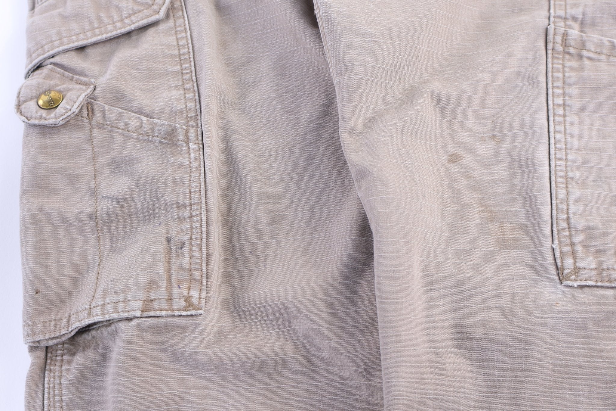 Carhartt Logo Patch Tan Cargo Pants - Pants - Thrifted Threads