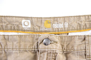 Carhartt Logo Patch Tan Cargo Shorts - ThriftedThreads.com