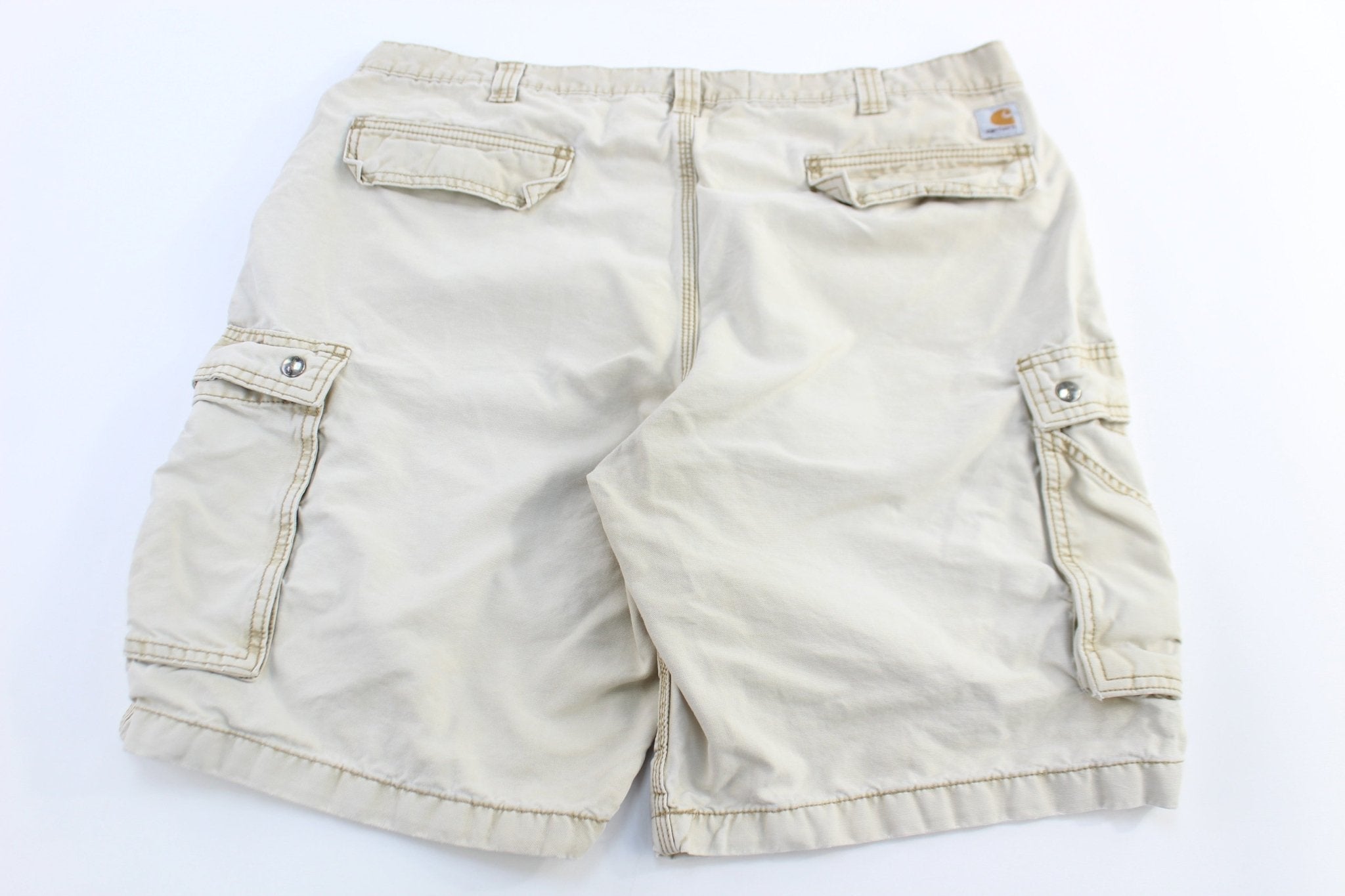 Carhartt logo Patch Tan Cargo Shorts - Pants/Shorts - Thrifted Threads