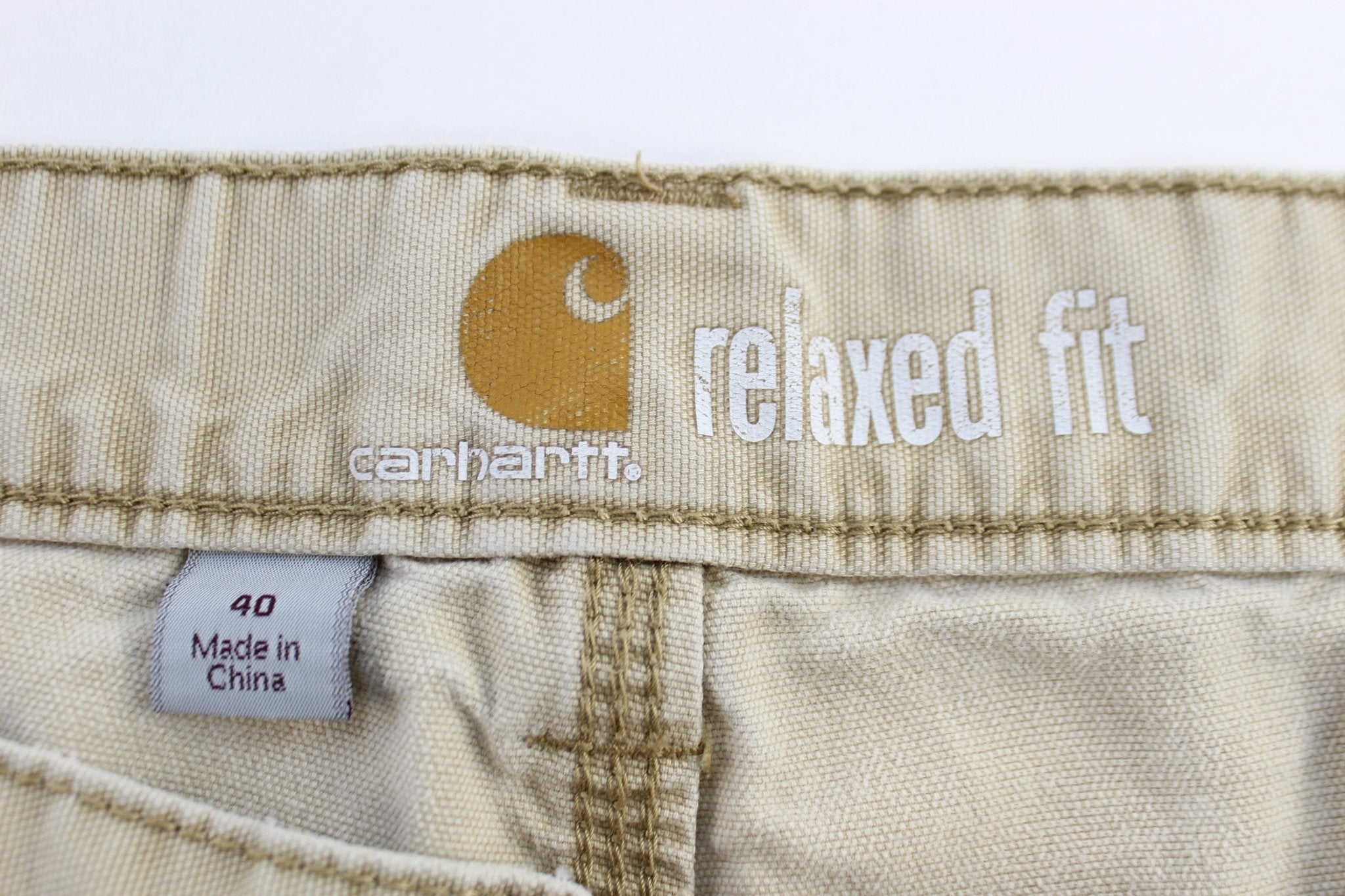 Carhartt logo Patch Tan Cargo Shorts - Pants/Shorts - Thrifted Threads