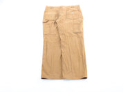 Carhartt Logo Patch Tan Carpenter Pants - ThriftedThreads.com