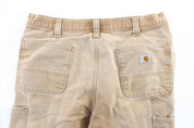 Carhartt Logo Patch Tan Carpenter Pants - ThriftedThreads.com