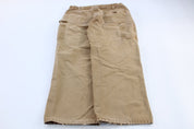 Carhartt Logo Patch Tan Carpenter Pants - ThriftedThreads.com