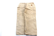 Carhartt Logo Patch Tan Carpenter Pants - ThriftedThreads.com