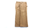 Carhartt Logo Patch Tan Carpenter Pants - ThriftedThreads.com