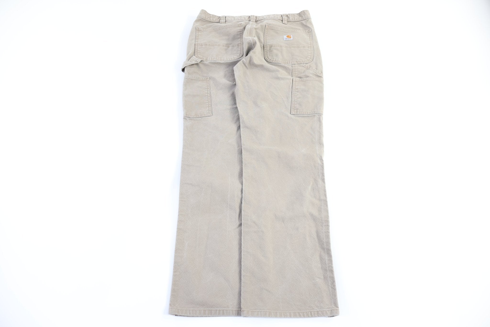 Carhartt Logo Patch Tan Carpenter Pants - Pants - Thrifted Threads