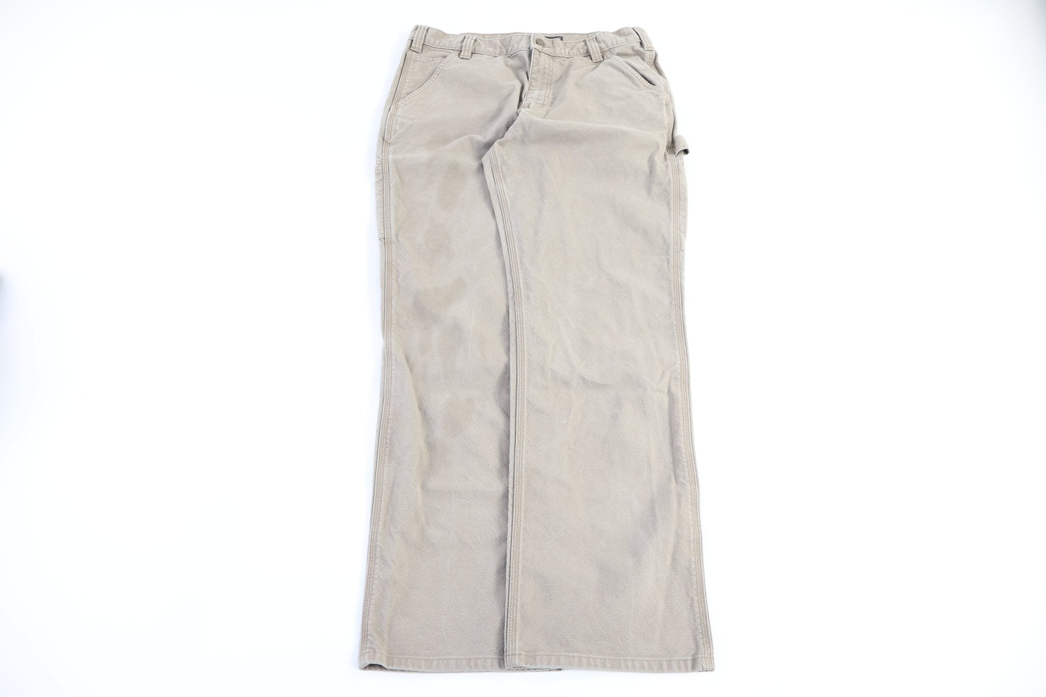 Carhartt Logo Patch Tan Carpenter Pants - Pants - Thrifted Threads