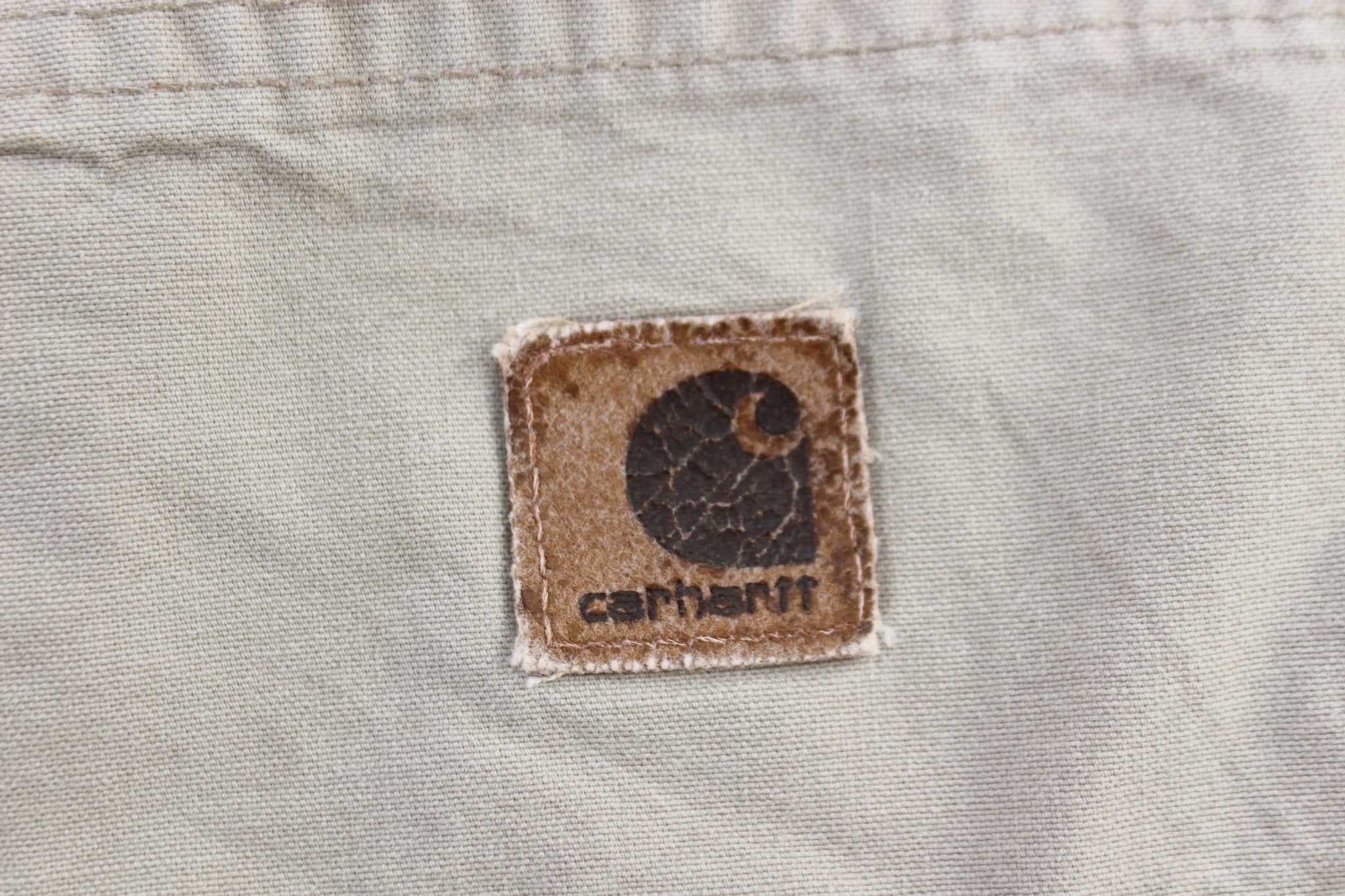 Carhartt Logo Patch Tan Carpenter Pants - Pants - Thrifted Threads