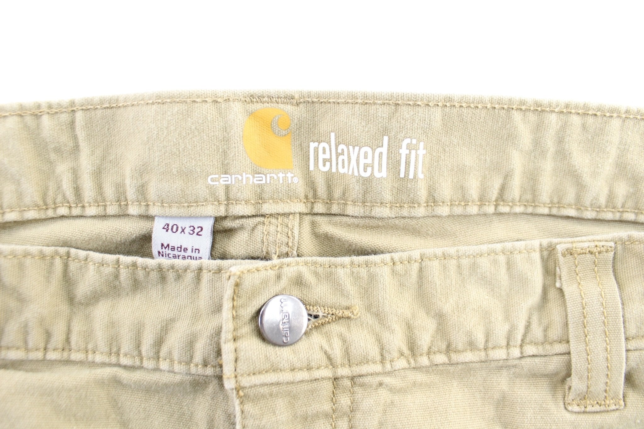 Carhartt Logo Patch Tan Carpenter Pants - Pants/Shorts - Thrifted Threads