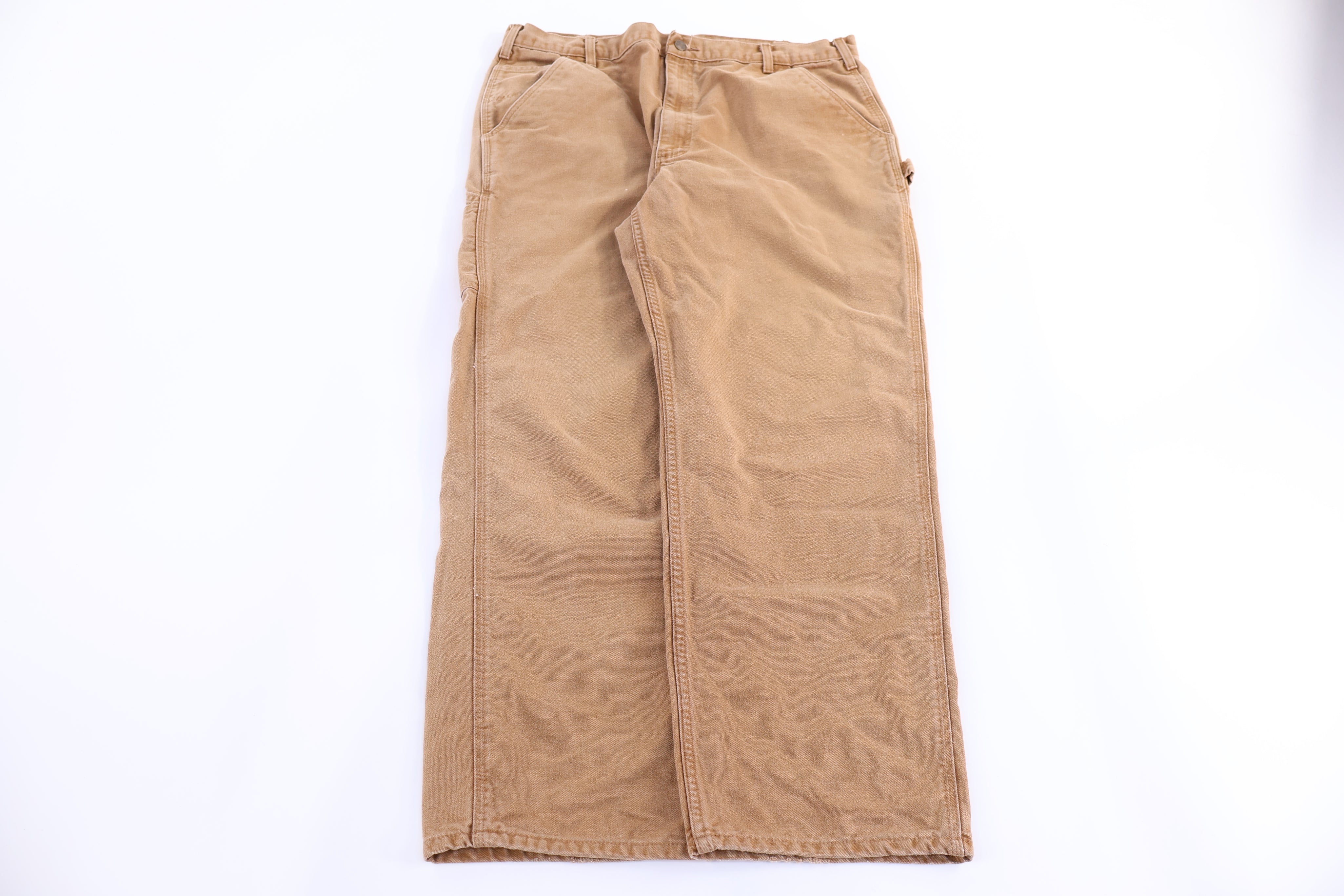 Carhartt Logo Patch Tan Carpenter Pants - Pants/Shorts - Thrifted Threads