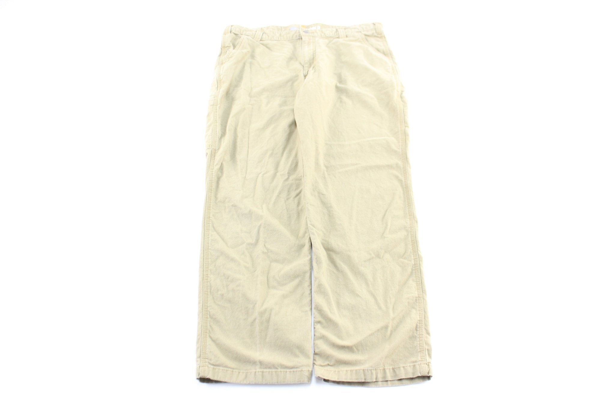Carhartt Logo Patch Tan Carpenter Pants - Pants/Shorts - Thrifted Threads