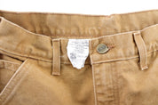 Carhartt Logo Patch Tan Carpenter Shorts - ThriftedThreads.com