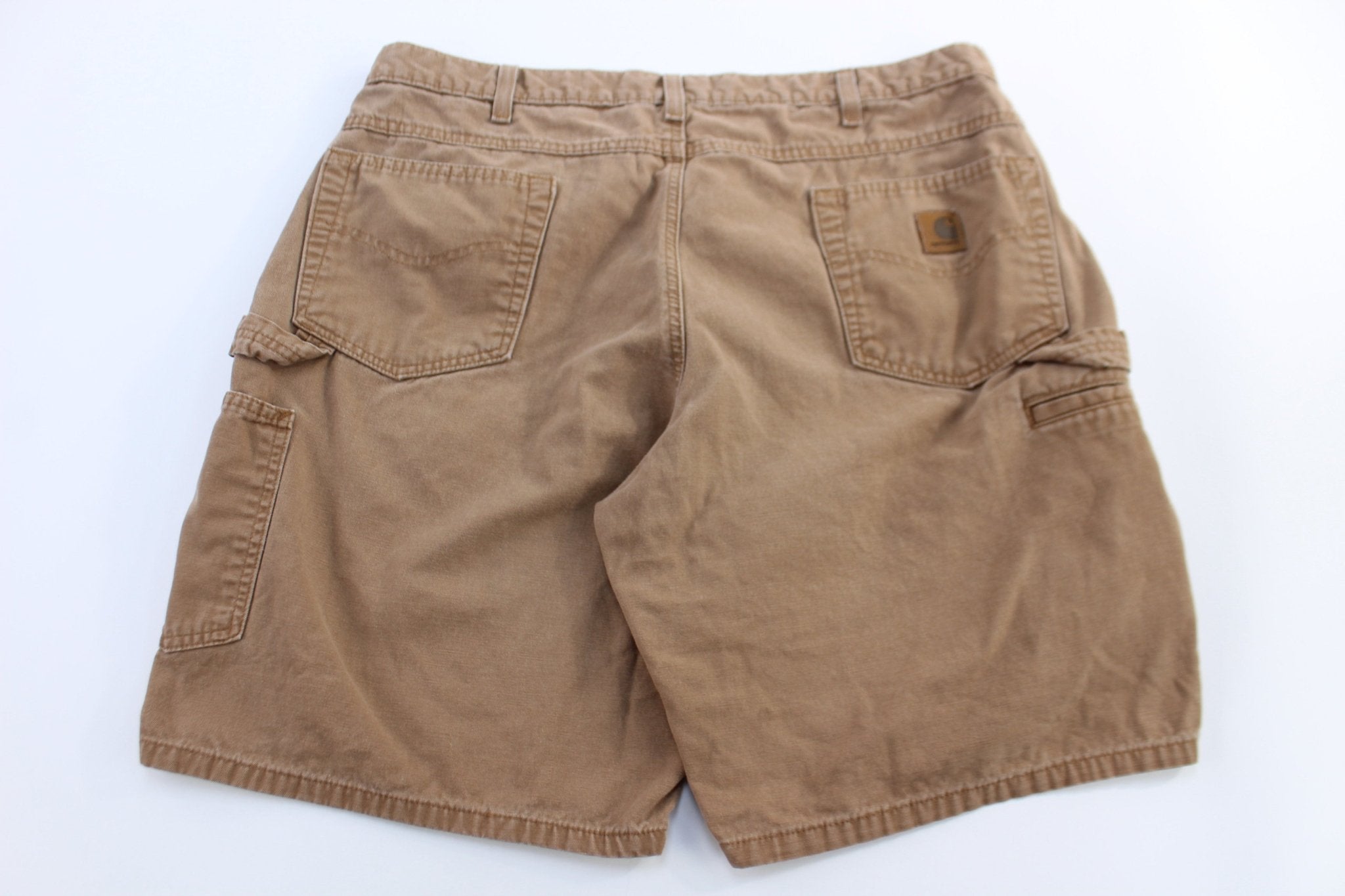Carhartt Logo Patch Tan Carpenter Shorts - Pants/Shorts - Thrifted Threads