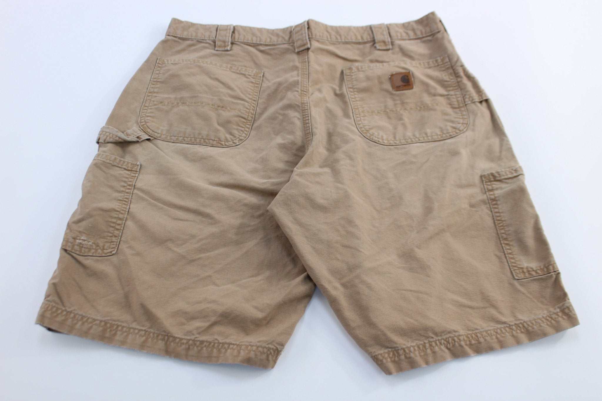 Carhartt Logo Patch Tan Carpenter Shorts - Pants/Shorts - Thrifted Threads