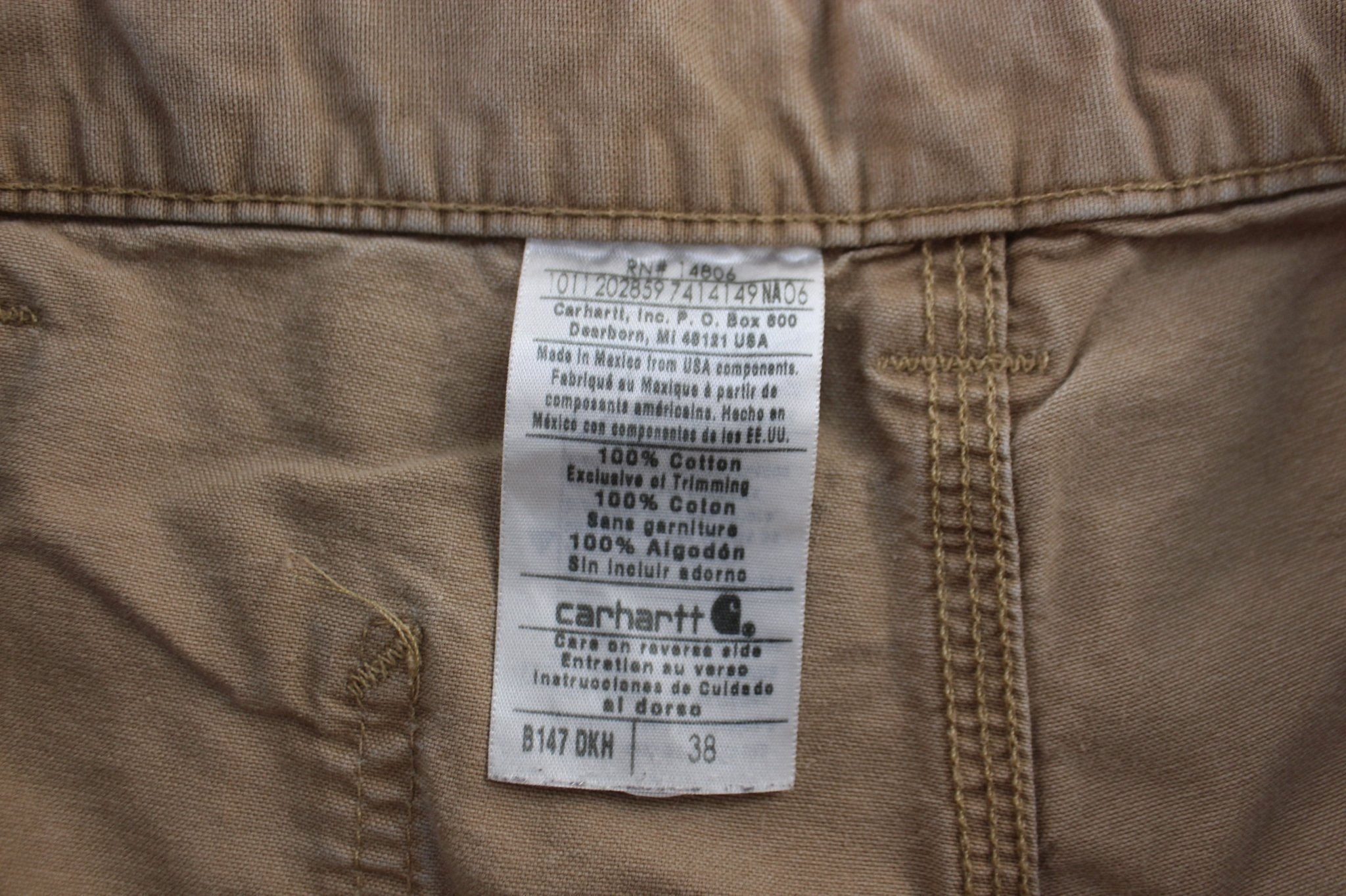 Carhartt Logo Patch Tan Carpenter Shorts - Pants/Shorts - Thrifted Threads