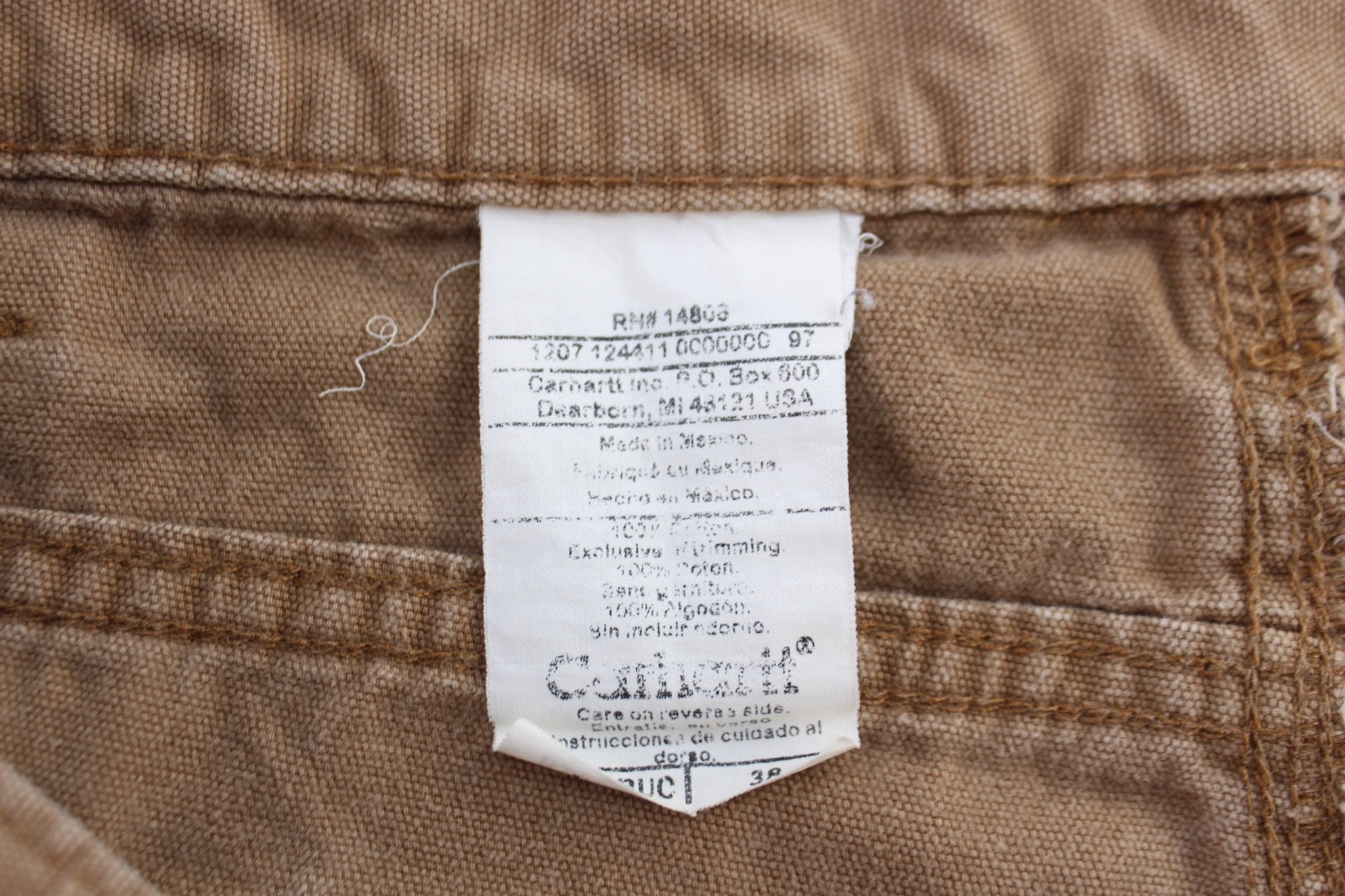 Carhartt Logo Patch Tan Carpenter Shorts - Pants/Shorts - Thrifted Threads