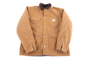 Carhartt Logo Patch Tan Chore Jacket - Jacket - Thrifted Threads