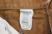 Carhartt Logo Patch Tan Double Knee Pants - ThriftedThreads.com