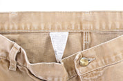 Carhartt Logo Patch Tan Double Knee Pants - ThriftedThreads.com