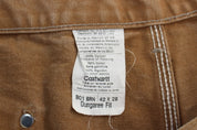 Carhartt Logo Patch Tan Double Knee Pants - Pants - Thrifted Threads