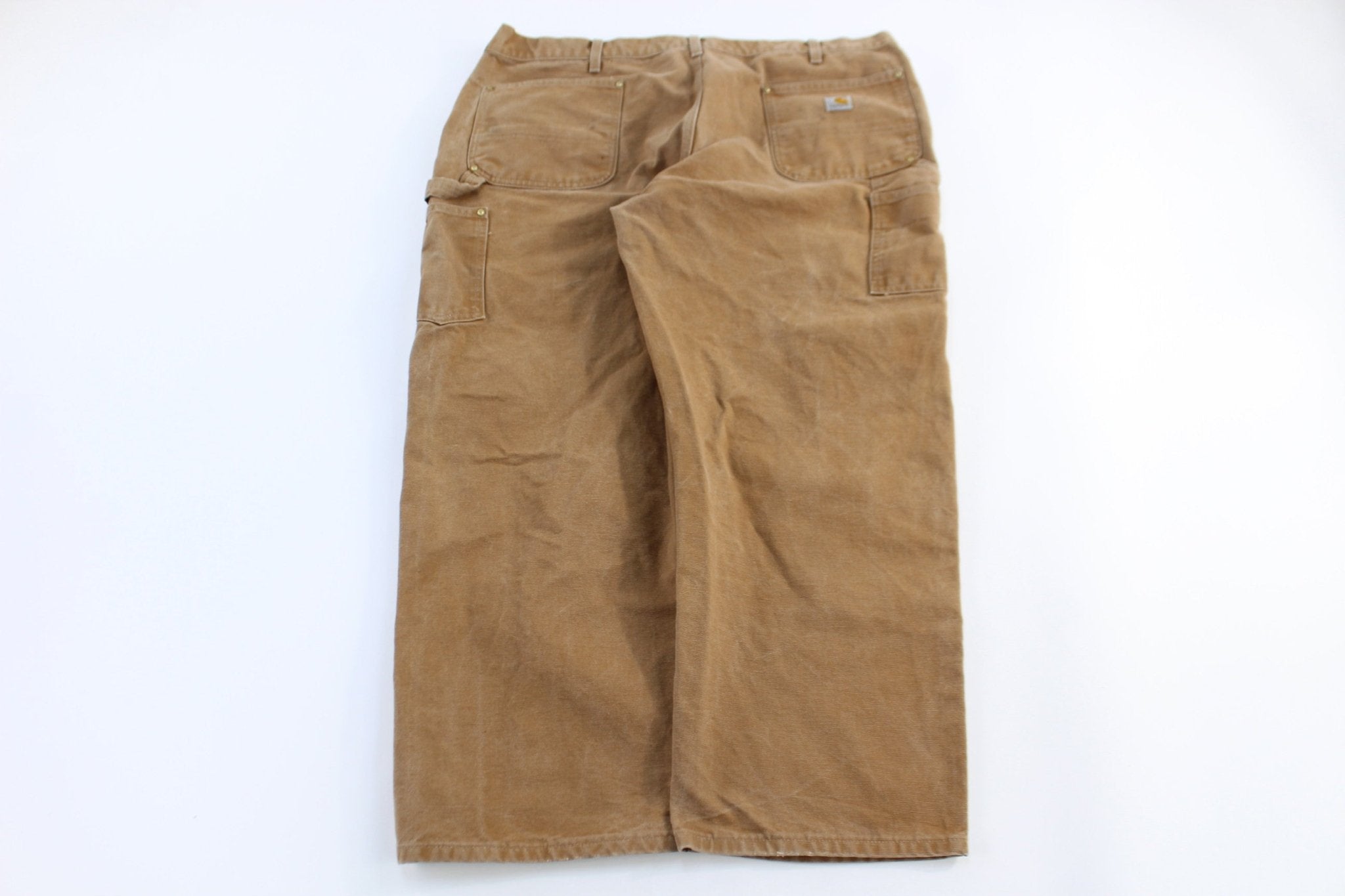 Carhartt Logo Patch Tan Double Knee Pants - Pants - Thrifted Threads