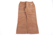 Carhartt Logo Patch Tan Double Knee Pants - Pants/Shorts - Thrifted Threads