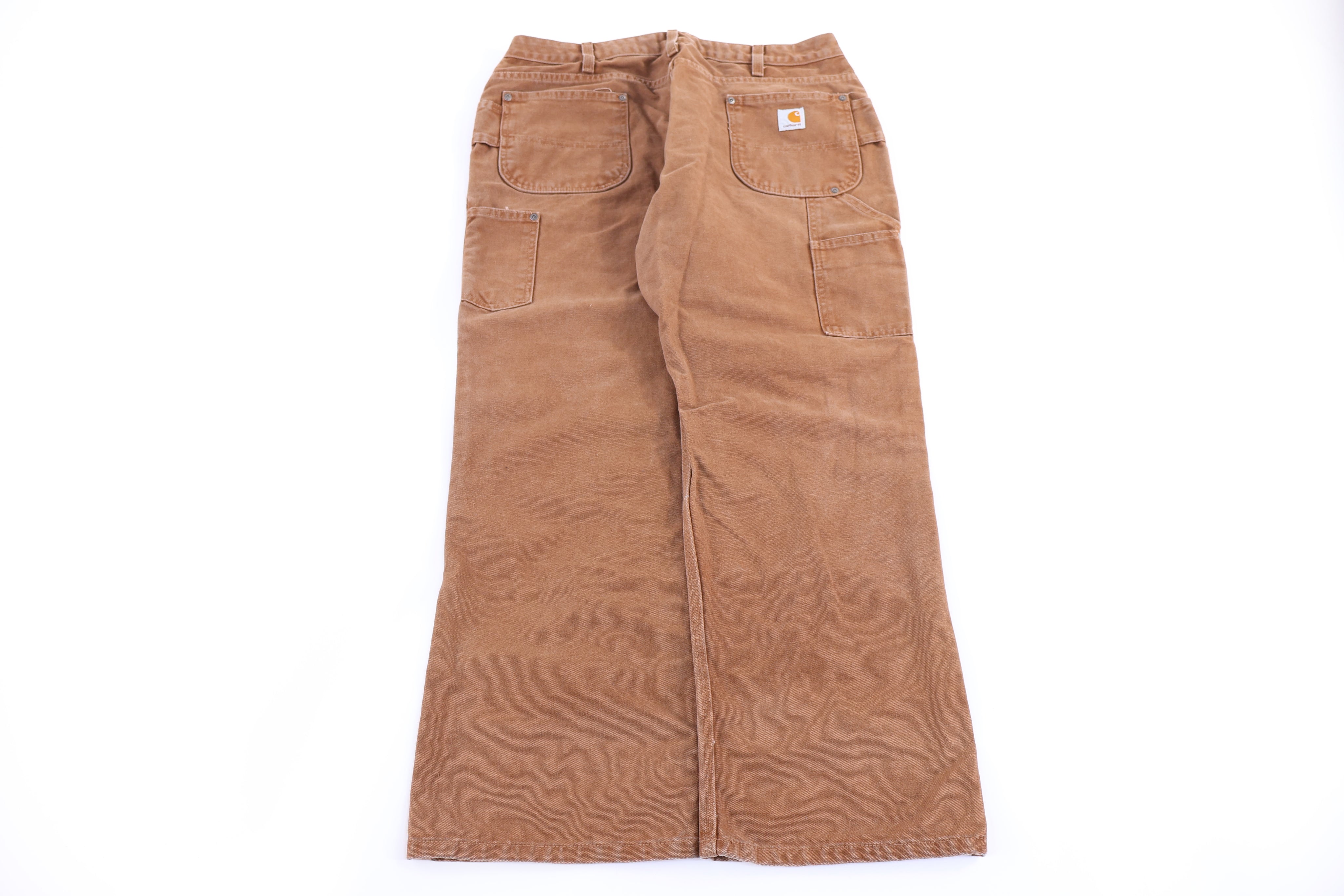 Carhartt Logo Patch Tan Double Knee Pants - Pants/Shorts - Thrifted Threads