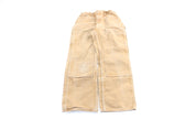 Carhartt Logo Patch Tan DoubleKnee Workwear Pants - ThriftedThreads.com