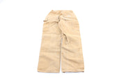 Carhartt Logo Patch Tan DoubleKnee Workwear Pants - ThriftedThreads.com