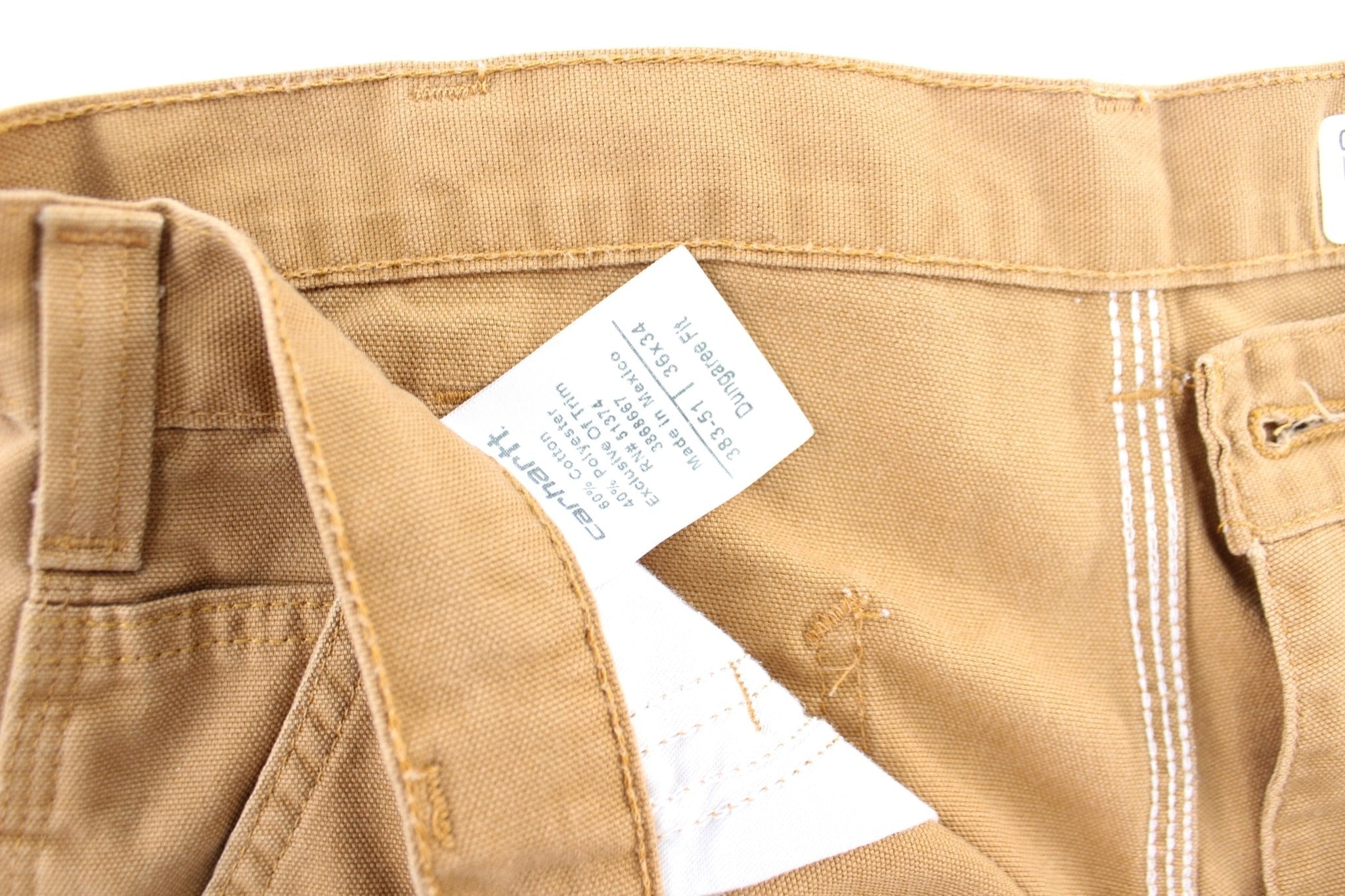 Carhartt Logo Patch Tan Dungaree Fit Pants - Pants/Shorts - Thrifted Threads