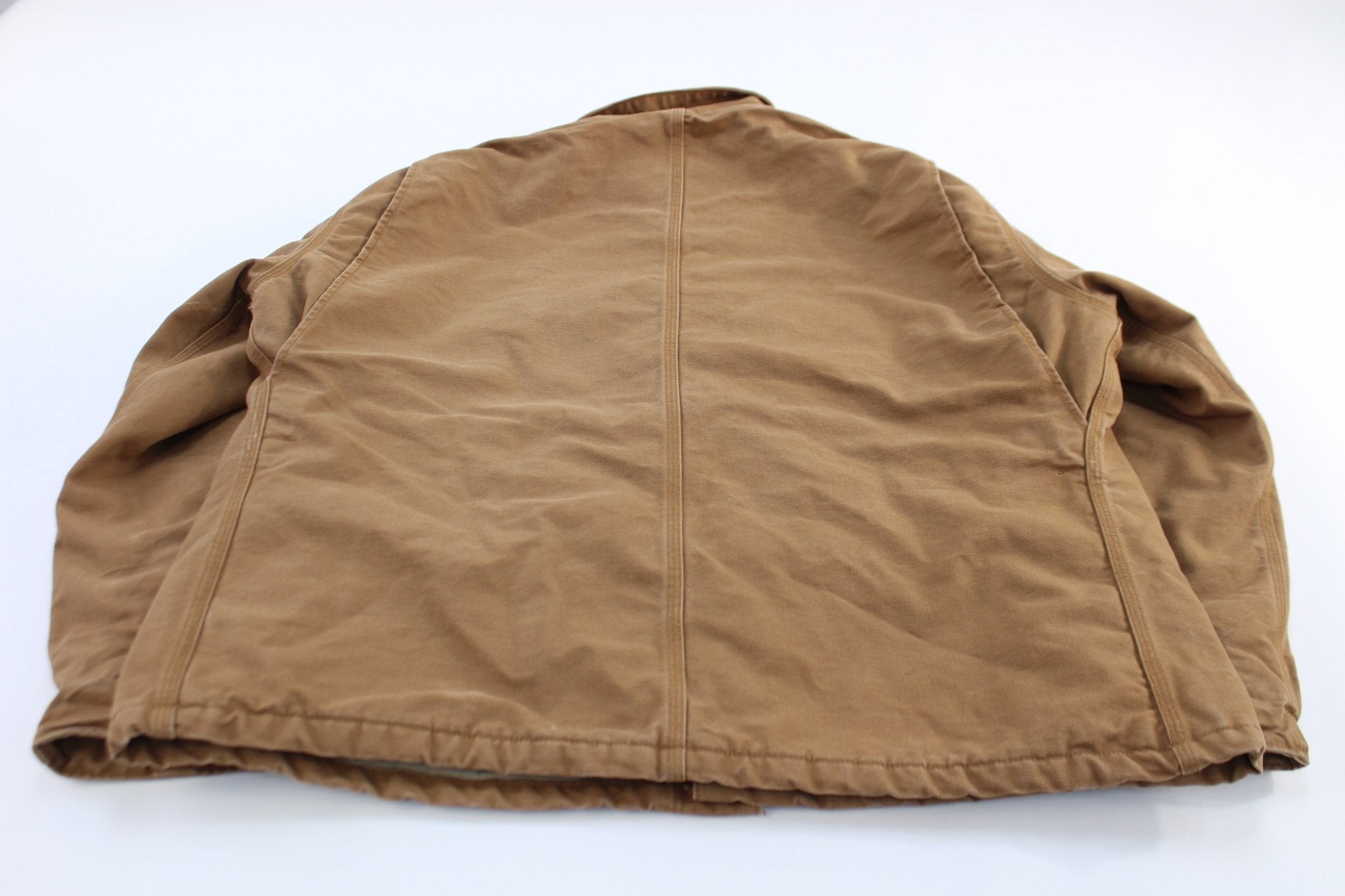 Carhartt Logo Patch Tan Flame Resistant Traditional Zip Up Jacket - Jackets - Thrifted Threads