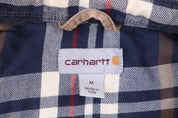 Carhartt Logo Patch Tan Flannel Lined LS Button Down - Button Ups/Downs - Thrifted Threads