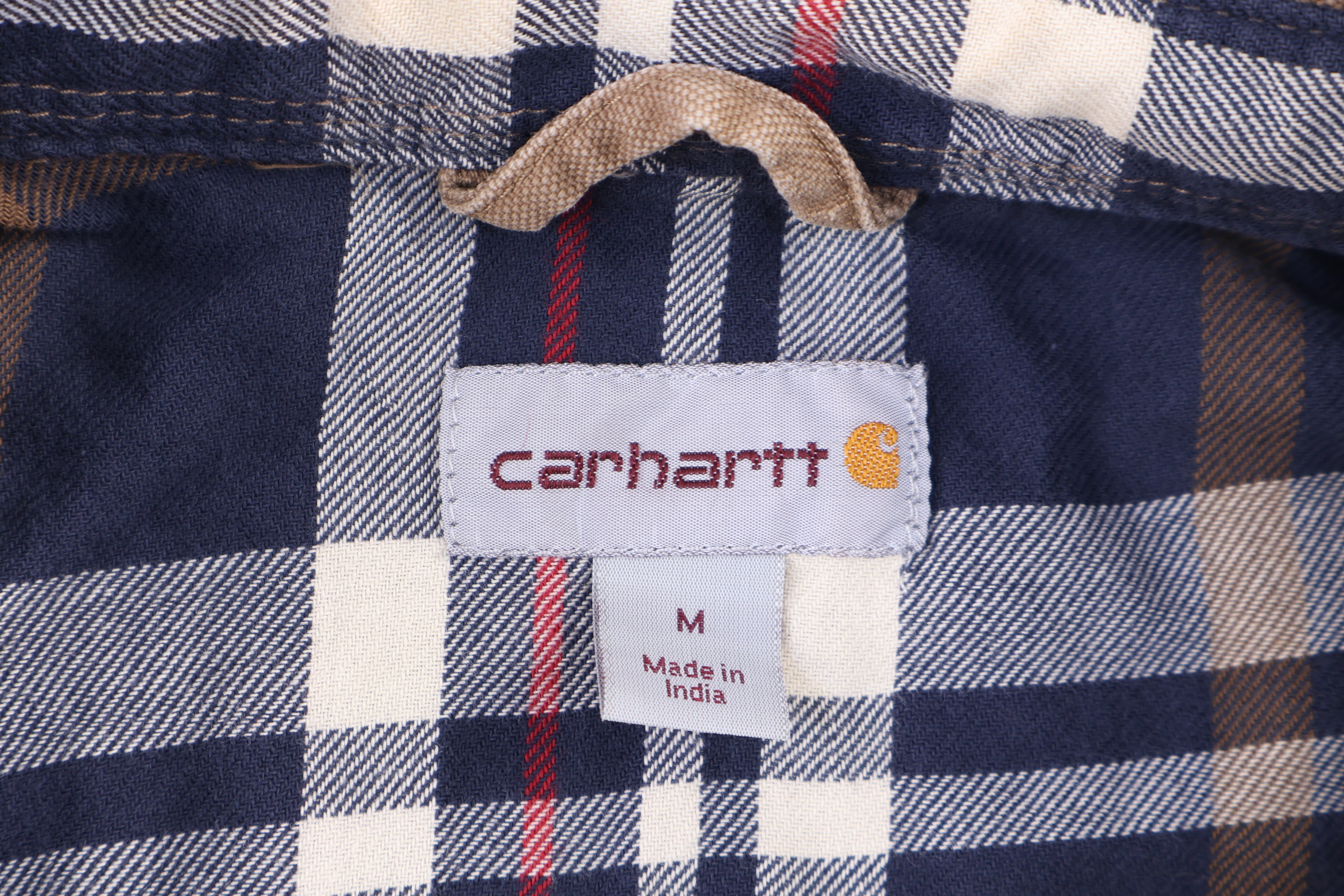 Carhartt Logo Patch Tan Flannel Lined LS Button Down - Button Ups/Downs - Thrifted Threads