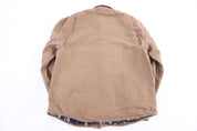 Carhartt Logo Patch Tan Flannel Lined LS Button Down - Button Ups/Downs - Thrifted Threads