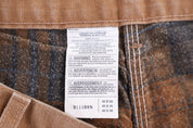 Carhartt Logo Patch Tan Flannel Lined Pants - Pants - Thrifted Threads