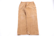 Carhartt Logo Patch Tan Flannel Lined Pants - Pants/Shorts - Thrifted Threads