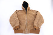 Carhartt Logo Patch Tan Full Zip Jacket - Jacket - Thrifted Threads