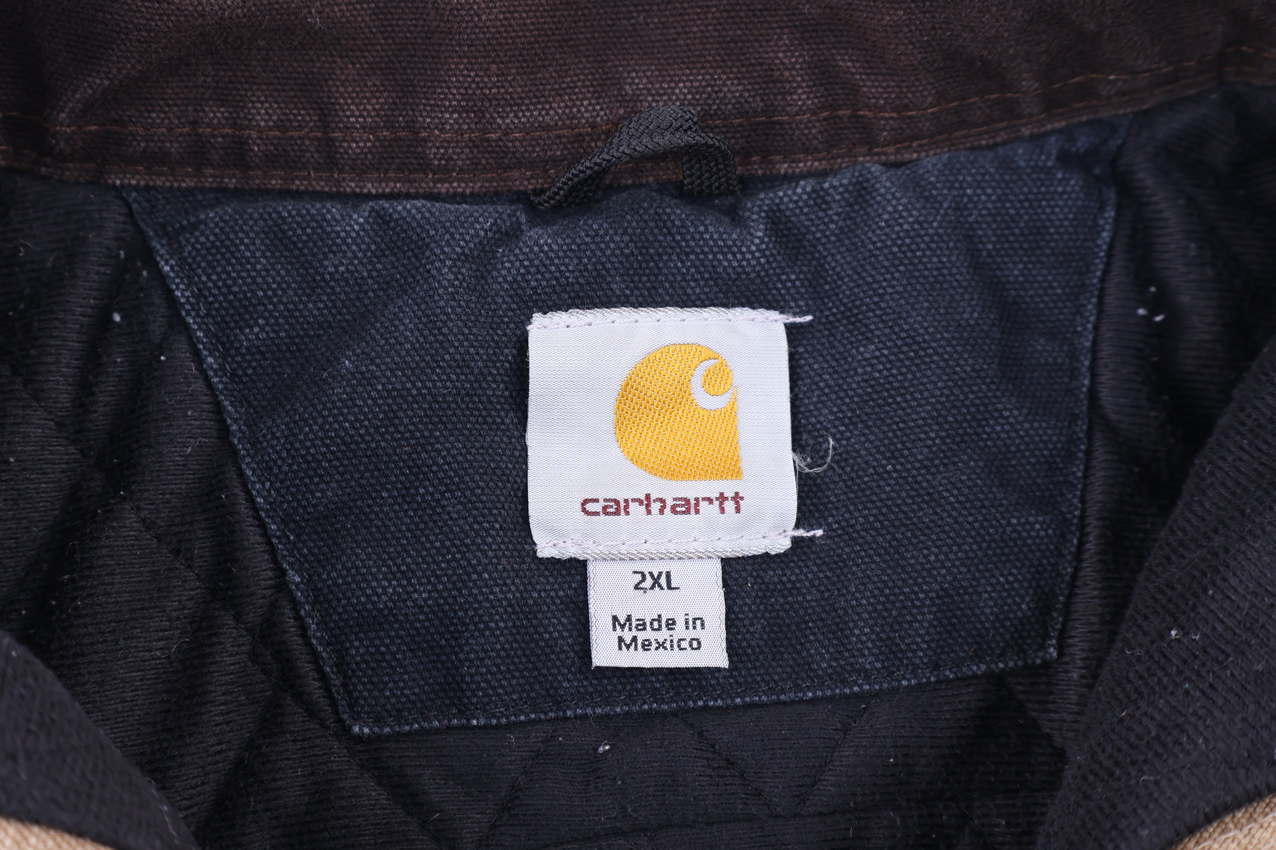 Carhartt Logo Patch Tan Full Zip Jacket - Jacket - Thrifted Threads