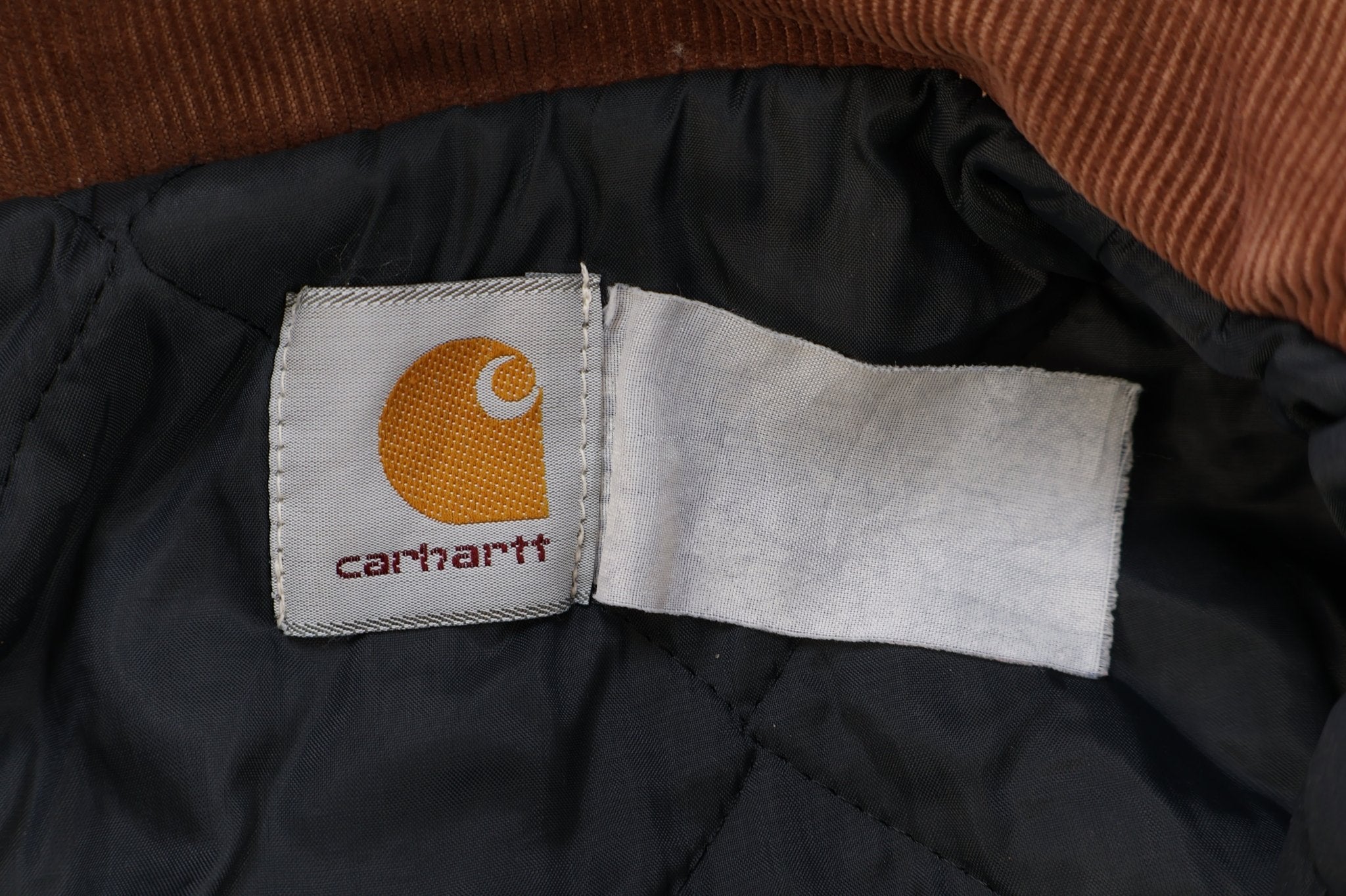 Carhartt Logo Patch Tan Full Zip Jacket - Jacket - Thrifted Threads