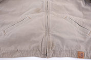 Carhartt Logo Patch Tan Full Zip Jacket - Jacket - Thrifted Threads