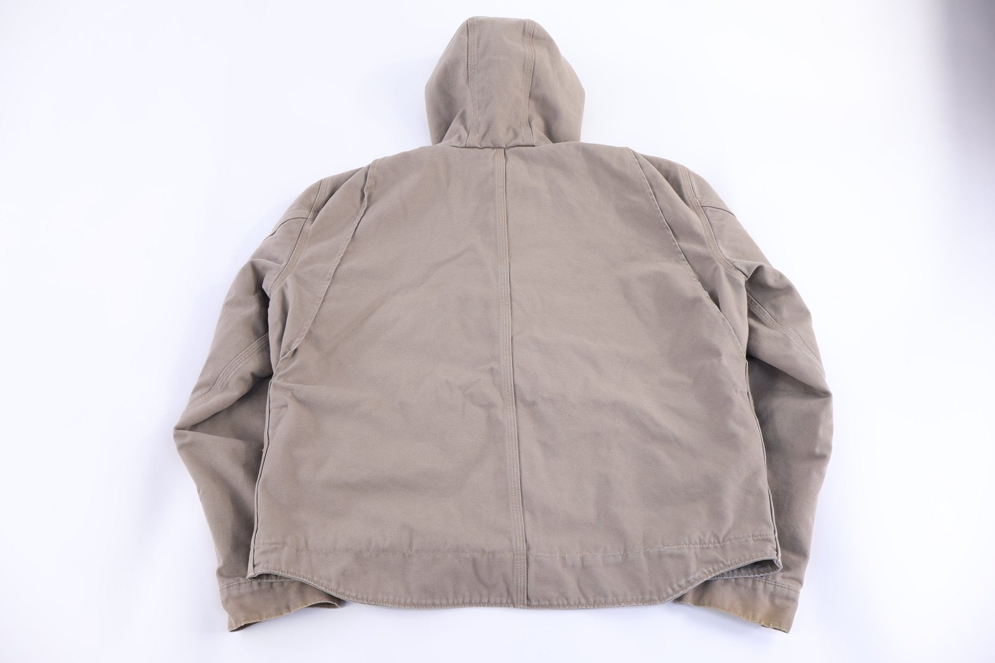 Carhartt Logo Patch Tan Full Zip Jacket - Jacket - Thrifted Threads